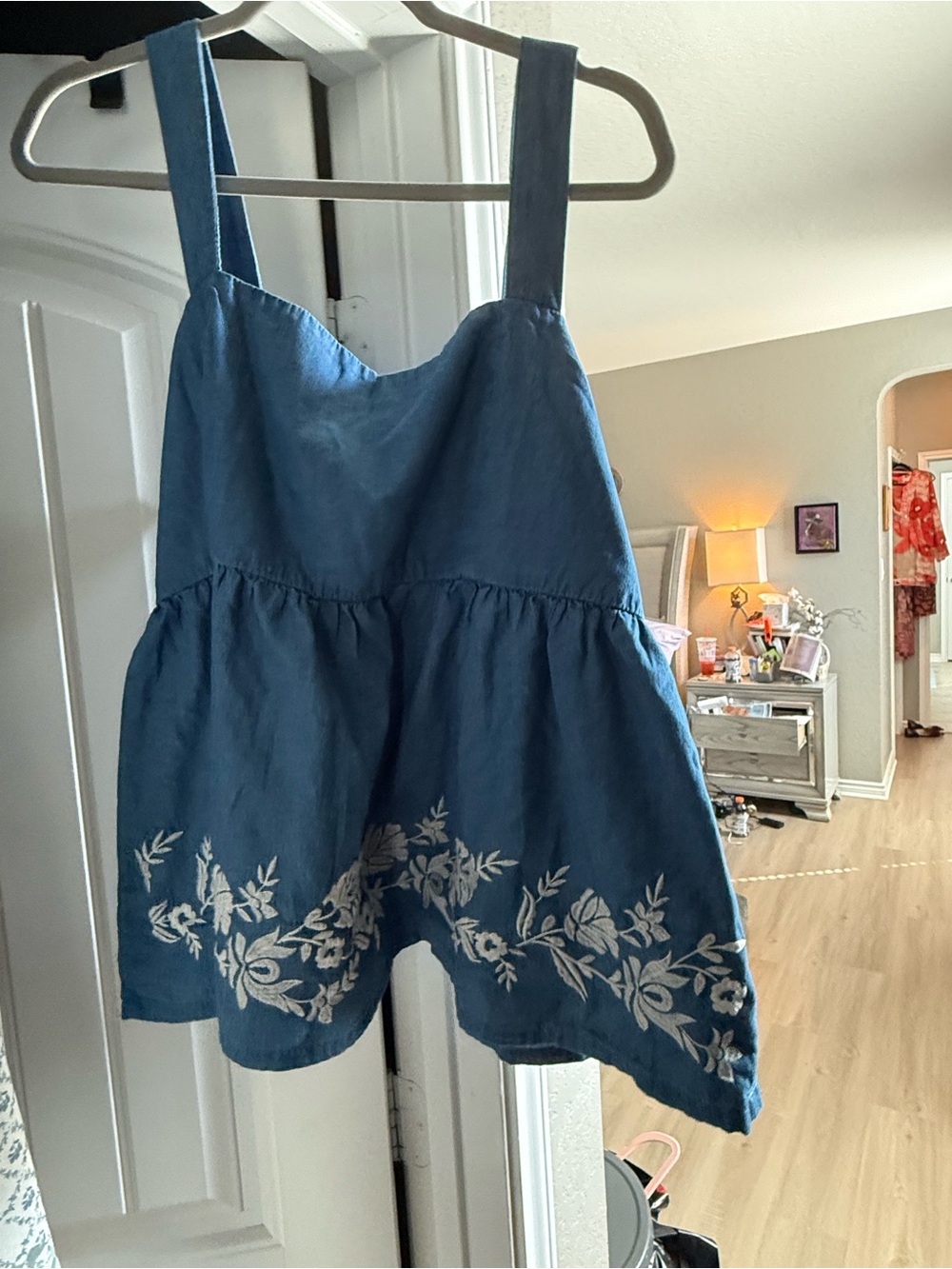 torrid Belle+Isle Chambray Blue Button-Front Top